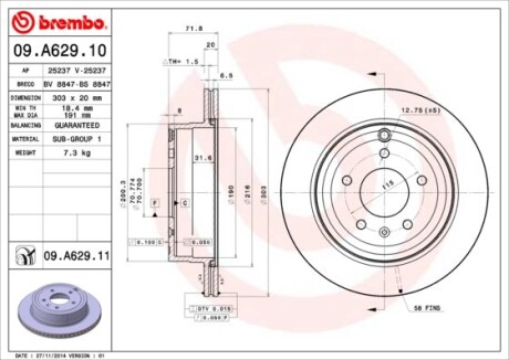 BREMBO 09.A629.11