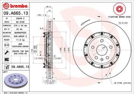 BREMBO 09.A665.13