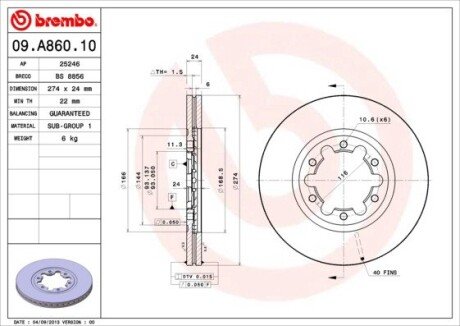 BREMBO 09.A860.10