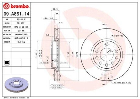 BREMBO 09.A861.14