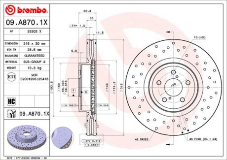 BREMBO 09.A870.1X