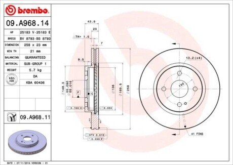 BREMBO 09.A968.11