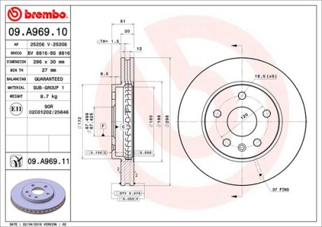 BREMBO 09.A969.11