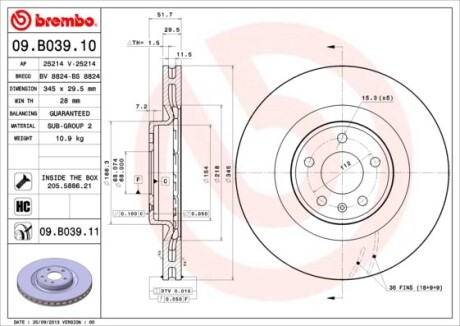 BREMBO 09.B039.11