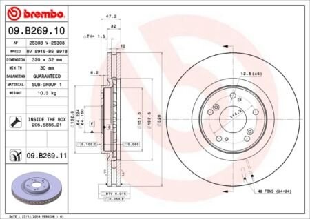 BREMBO 09.B269.11