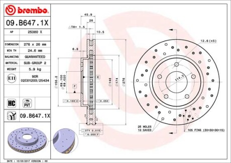 BREMBO 09.B647.1X