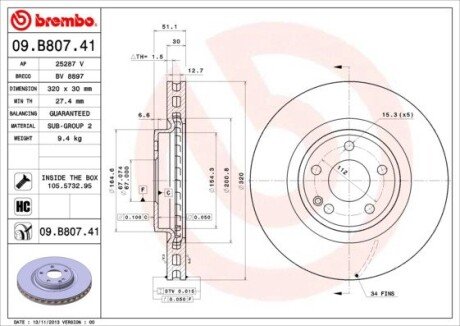 BREMBO 09.B807.41