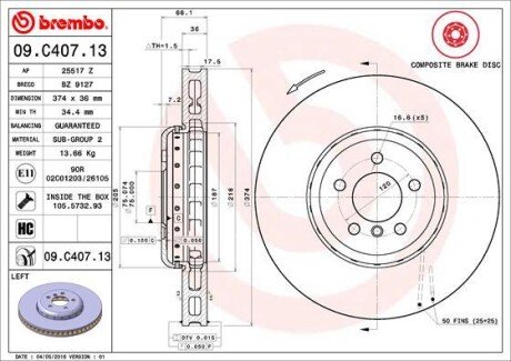 BREMBO 09.C407.13