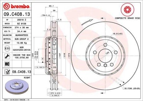 BREMBO 09.C408.13