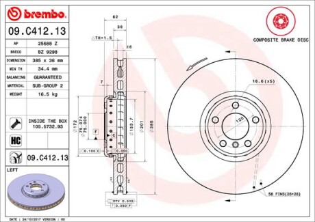 BREMBO 09.C412.13