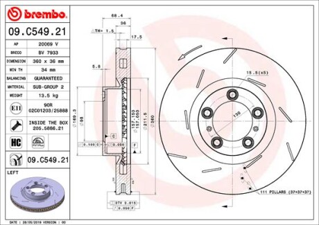 BREMBO 09.C549.21