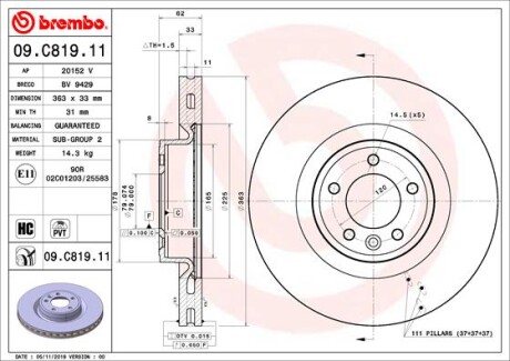 BREMBO 09.C819.11