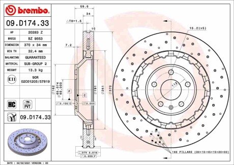 BREMBO 09.D174.33