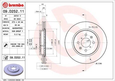 BREMBO 09.D252.11