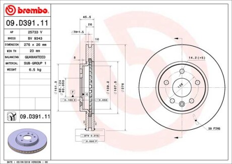 BREMBO 09.D391.11