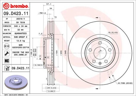 BREMBO 09.D423.11