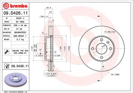 BREMBO 09.D426.11