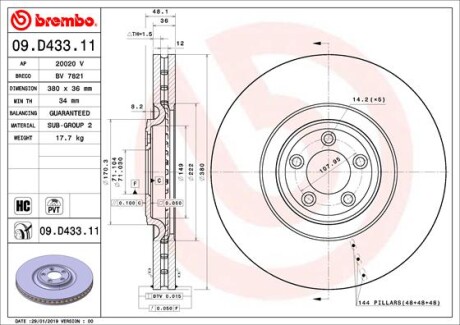 BREMBO 09.D433.11