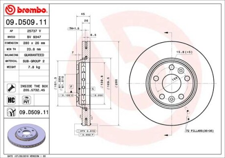 BREMBO 09.D509.11