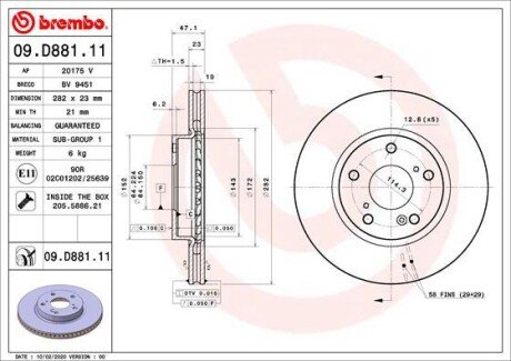 BREMBO 09.D881.11