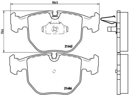 Комплект тормозных колодок BREMBO P06021