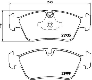 Комплект гальмівних колодок BREMBO P06035