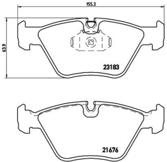 Колодка гальм. диск. BMW X3 передн. BREMBO P 06 043