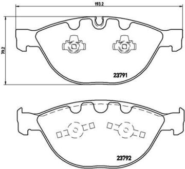 Комплект гальмівних колодок з 4 шт. дисків BREMBO P06047