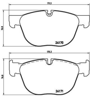 Колодка гальм. диск. BMW X5, X6 передн. BREMBO P 06 049