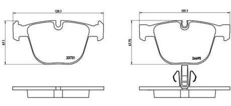 Колодки гальмівні дискові BREMBO P 06 053