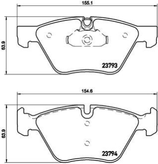 Комплект тормозных колодок BREMBO P06057