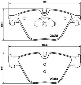 Колодка гальм. диск. BMW 5 (F10, F11) 2010-,6 (F12) 2011-,7 (F01, F07) 08 - передн. BREMBO P 06 074