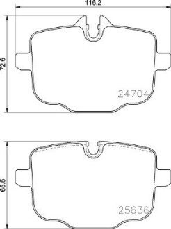 Гальмівні колодки зад. BMW X5 (G05, F95) 18- BREMBO P 06 101