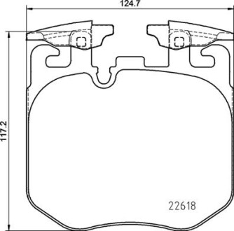 Гальмівні колодки пер. BMW X5 (G05, F95) 18- BREMBO P 06 106