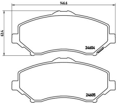 Колодка гальм. диск. DODGE NITRO 2.8CRD 07,JEEP CHEROKEE 2.8CRD 08 передн. BREMBO P 11 022