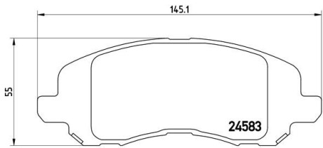 Колодка гальм. диск. MITSUBISHI OUTLANDER передн. BREMBO P 18 001 (фото 1)