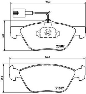 Колодки тормозные дисковые BREMBO P23077