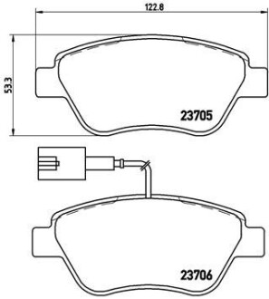 Колодка гальм. диск. CITROEN NEMO, FIAT BRAVO, STILO передн. BREMBO P 23 085