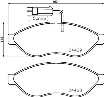 Комплект гальмівних колодок BREMBO P23143