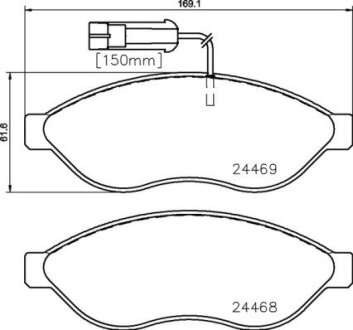 Комплект тормозных колодок из 4 шт. дисков BREMBO P23144