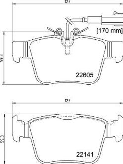 Гальмівні колодки зад. Alfa Romeo Giulia 15- BREMBO P 23 180