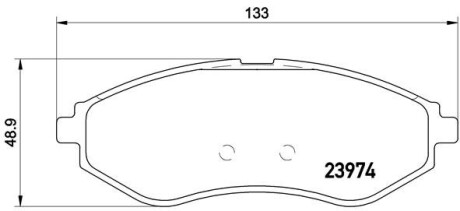 Колодка гальм. диск. CHEVROLET AVEO передн. BREMBO P 24 048