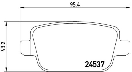 Колодка тормозов. диск. FORD KUGA задн. (выр-во) BREMBO P 24 075