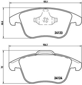 Колодки гальмівні дискові BREMBO P24076