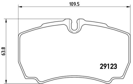 Колодка тормозов. диск. FORD TRANSIT 2.2 2.4 07/06- задн. (выр-во) BREMBO P 24 084