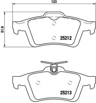 Колодка гальм. диск. FORD C-MAX, FOCUS, CITROEN C5 задн. BREMBO P 24 148