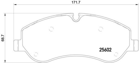 Колодки гальмівні дискові (комплект 4 шт) BREMBO P 24 152