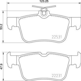 Тормозные колодки зад. Focus/Kuga/Mondeo 12- BREMBO P 24 175