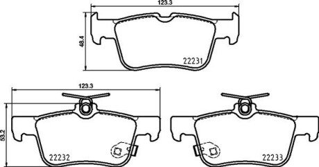 Гальмівні колодки зад. Ford Kuga 12- BREMBO P 24 217