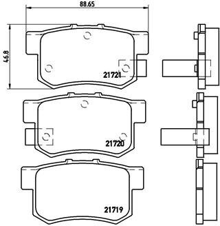 Комплект гальмівних колодок BREMBO P 28 022
